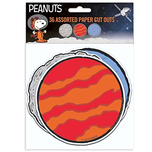 Eureka Peanuts NASA Planets Paper Cut Outs, Pack of 36