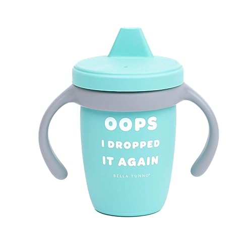 BELLA TUNNO Happy Sippy Cup - Vasos de transición para bebés de 6 meses en adelante, tazas para bebés y niños pequeños con asas extraíbles y