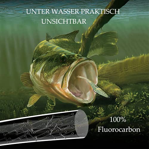 YOTO Angelschnur Fluorocarbon Coated 0.18-0.48mm 275m/300yd Transparent Monofile 5-30LB Flourocarbonschnur – Bild 7