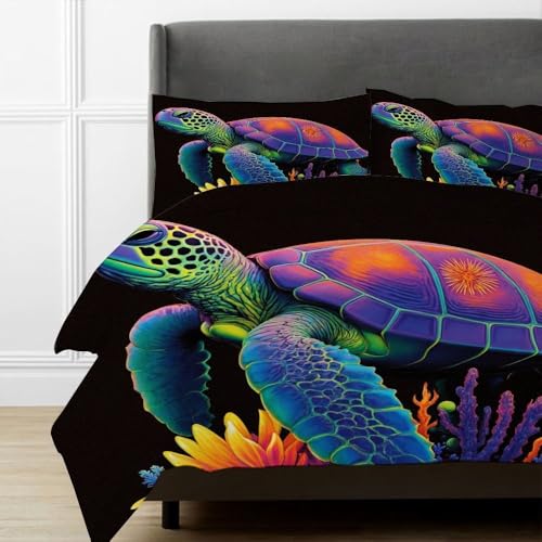 Housse de couette 140x200 tortue douce pour stopper la corvée des boutons - 4