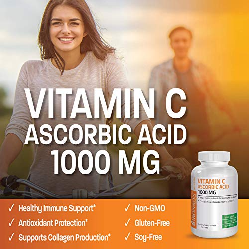 image for Bronson Vitamin C 1000 mg Premium Non-GMO Ascorbic Acid - Maintains He