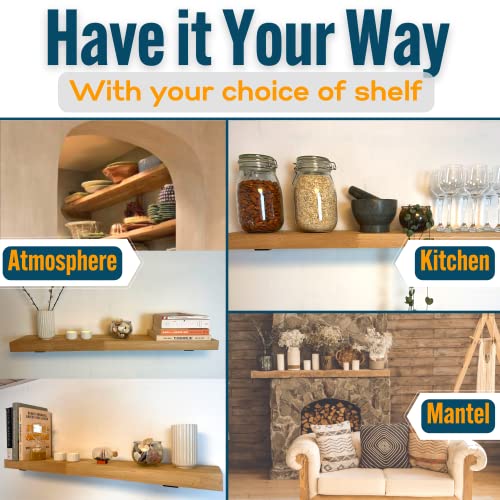 Evald Minimalistic Floating Shelf Brackets | 4-Inch Carbon Steel Hidden Shelf Brackets For Wall Decor | Supports Small Shelf, Kitchen Shelf, Nursery Shelf, And Other Floating Wall Shelves & Home Decor #TOP3