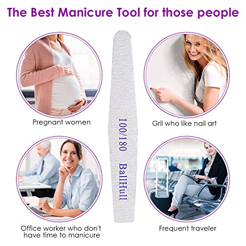 15 Pcs Nail Files Double Sided Emery Board Grit 100 180 Grit Nail File Apply Nail Art Diy. #TOP6