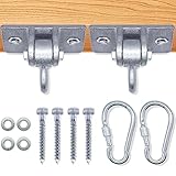 Royal Oak Easy Hang Swing Set Hangers, Porch Swing Hanging Kit, Playground, Hammock, Yoga Swing, Heavy Duty brackets with Hanging Snap Hooks , Indoor Outdoor Mounting Hardware & Accessories - Set of 2