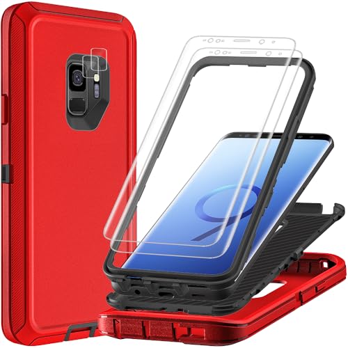 Coque Samsung S9 haute résistance avec films écran auto-cicatrisants et protection caméra