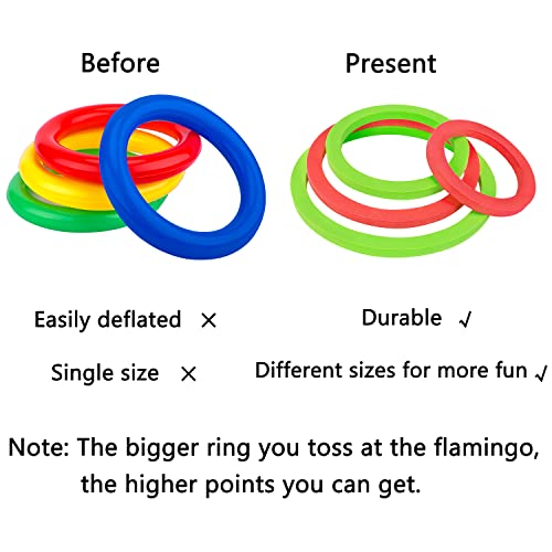90Shine 2 Pcs Flamingo Inflatable Ring Toss Game - Pool Party Toys Supplies Luau Decorations #TOP5