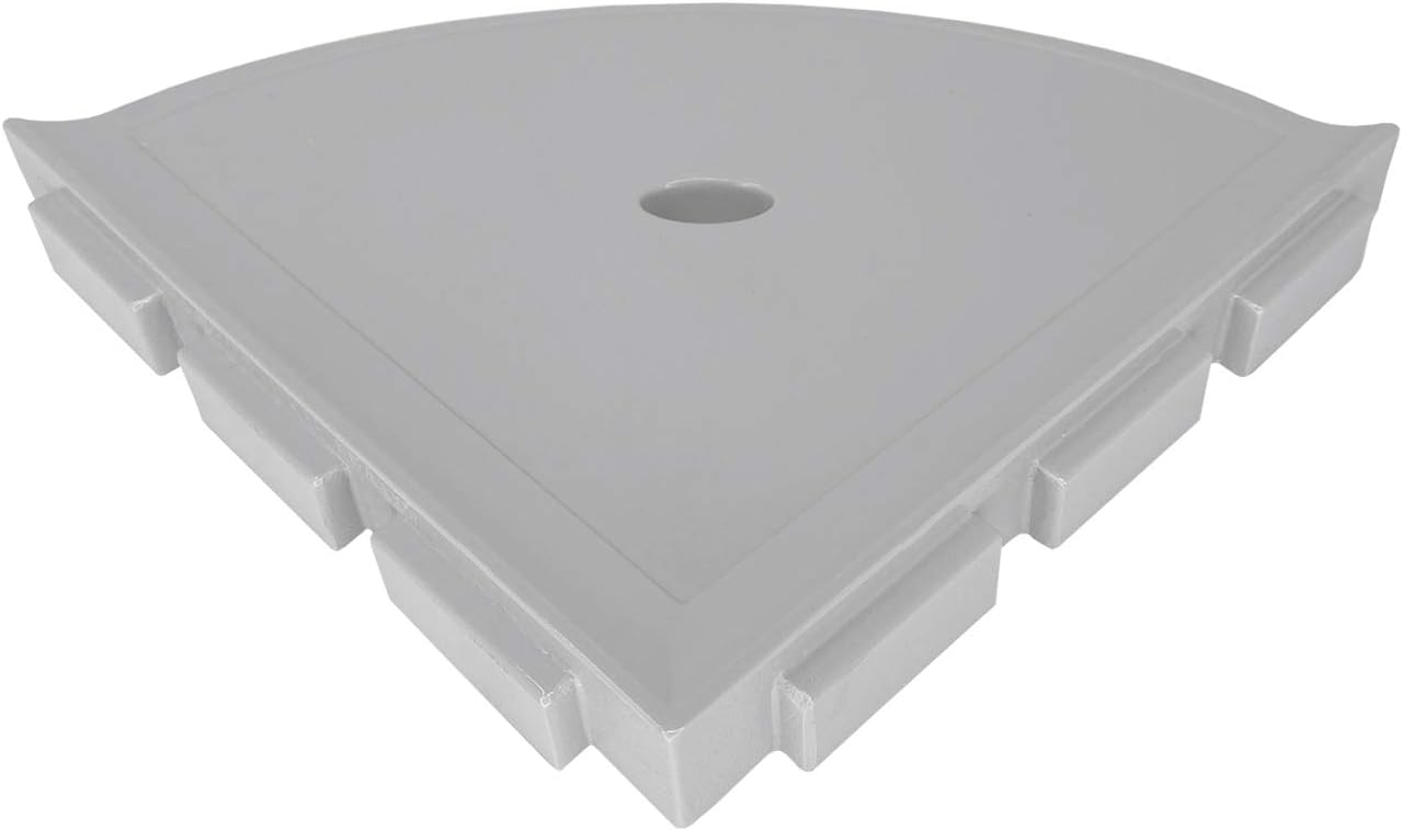 Questech Decor - Jabonera De Ducha, Tapada Para Nueva Construcción, Estante De Ducha Esquinero Para Paredes De Ducha Con Azulejos, Organizador De Ducha Con Tapa De Metro De 5 Pulgadas, Blanco