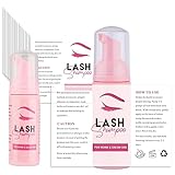 50PCS Lash Shampoo Label Stickers for Bottle, Lash Extension Stickers for Foam Pump Bottle Lash Bath Wash Label Personalised Stickers (C)