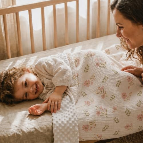 Image of GLLQUEN BABY Muslin Baby Blankets for Girls & Boys, 2-Layer Toddler Blanket