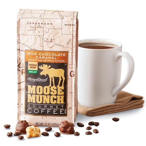 Harry & David Moose Munch Café en Grano Descafeinado Caramelo 12Oz miniatura 1