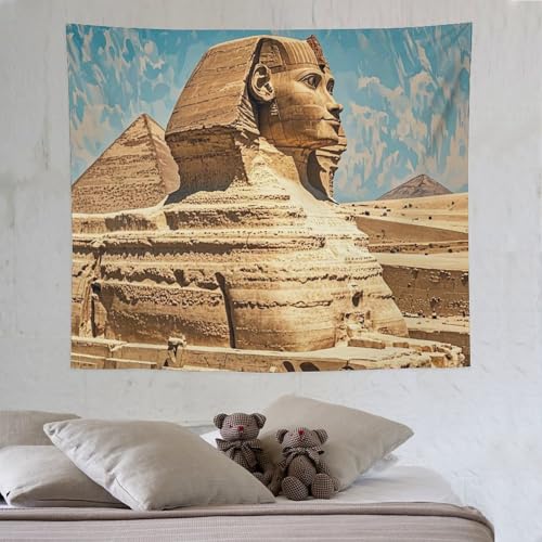 Tapisserie murale Sphinx facile a accrocher pour masquer un mur abime - 6