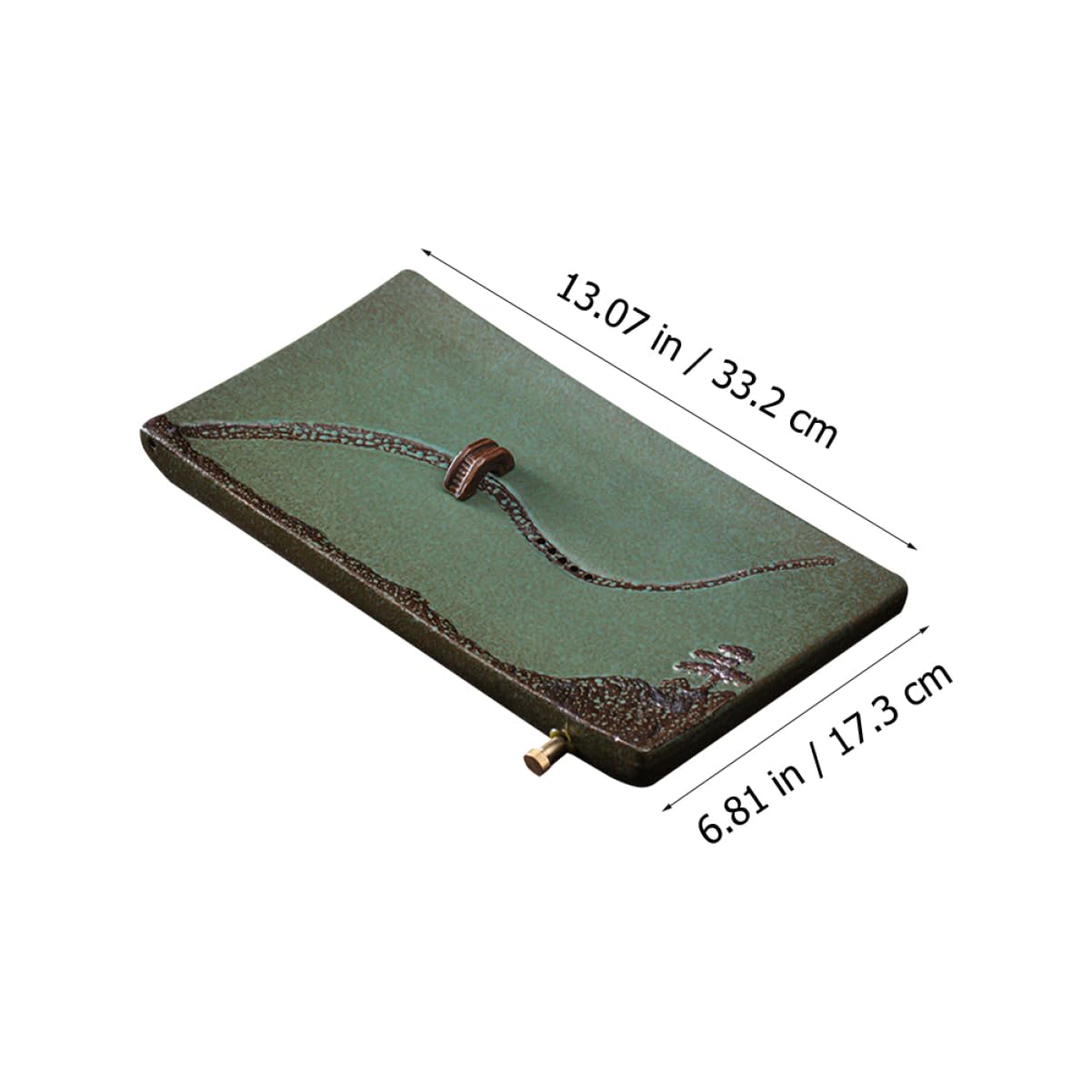 OFFSCH Creative Pot Holder Tea Tray Drain Ceramic Tea Kettle Plate Home Decor Tray