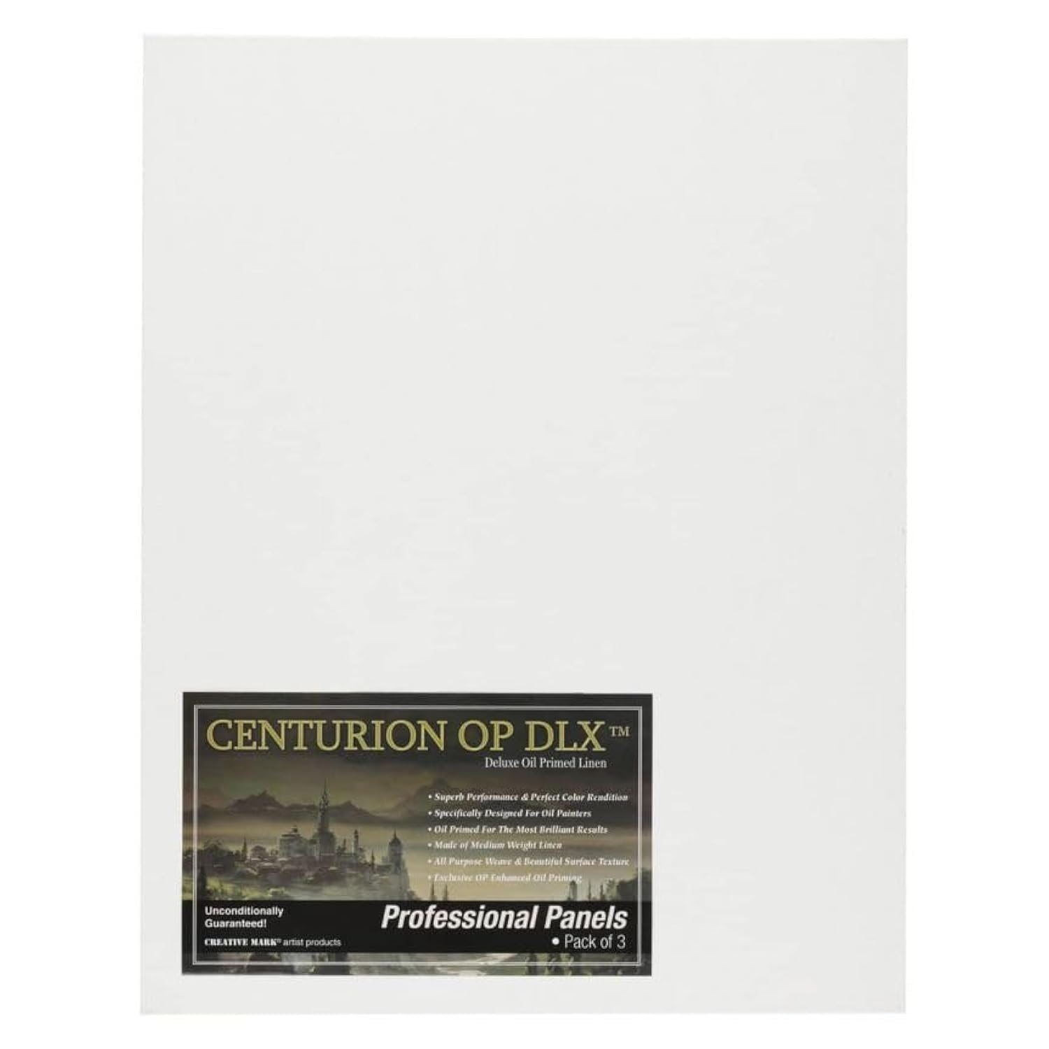 Centurion Deluxe Professional Oil Primed Linen Canvas Panels - 20x24-3 Pack of Linen Canvases for Painting, Artwork and More