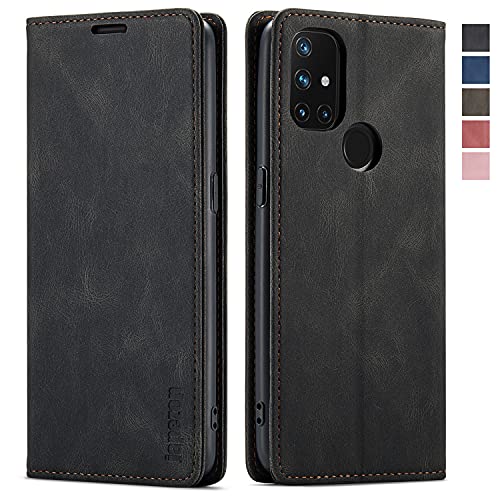 OnePlus Nord N10 5G Case,OnePlus Nord N10 5G Wallet Case with [RFID Blocking] Card Holder Kickstand Magnetic,Leather Flip Case for OnePlus Nord N10 5G 6.49 inch (Black)