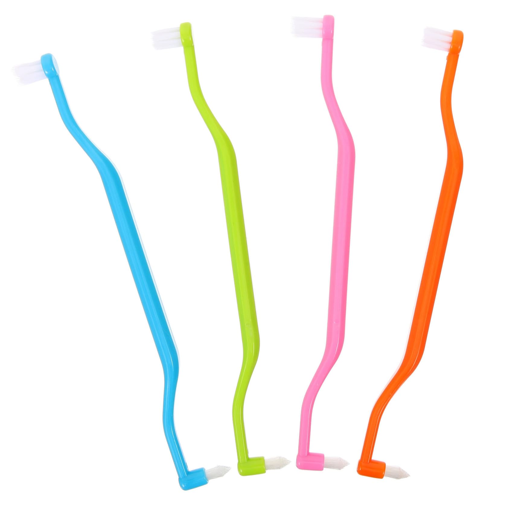 Healvian 20pezzi Spazzolini Interdentali Doppia Testa Strumenti Professionali Per La Pulizia Orale Adatti Per Denti Irregolari Protesi e Apparecchi Ortodontici Colori Vivaci Arancione
