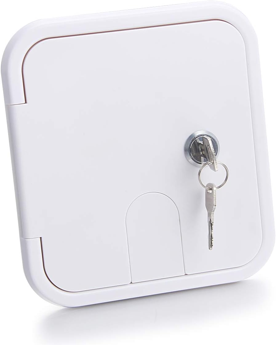 Rv Water Cap Black Gravity Plastic City Water Tank Inlet Hatch Camper Trailer Door Rv Lock - Foto 3