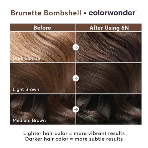 Image of Madison Reed ColorWonder Demi-Permanent Hair Color Kit - 6N Medium Brown (Brunette Bombshell) | Blends Up to 25% Gray, Lasts 25 Washes, Ammonia-Free