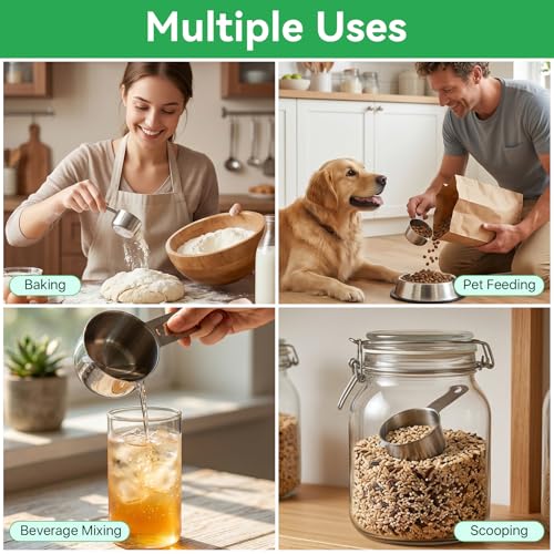 6 Piezas Vaso Medidor 180 ml Acero Inoxidable miniatura 7