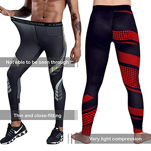 OEBLD Compression Pants Men UV Blocking Running Tights 1 or 2 Pack Gym Yoga Leggings for Athletic Workout3