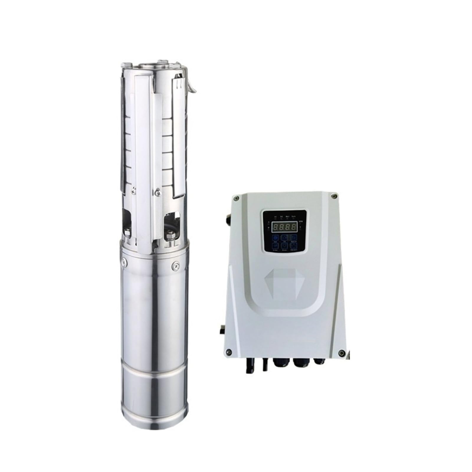 Pompe solari ibride durevoli da 4 pollici 2HP in vendita Girante in acciaio inossidabile 304 On Off Grid di pompaggio acqua for pozzi profondi sommergibile