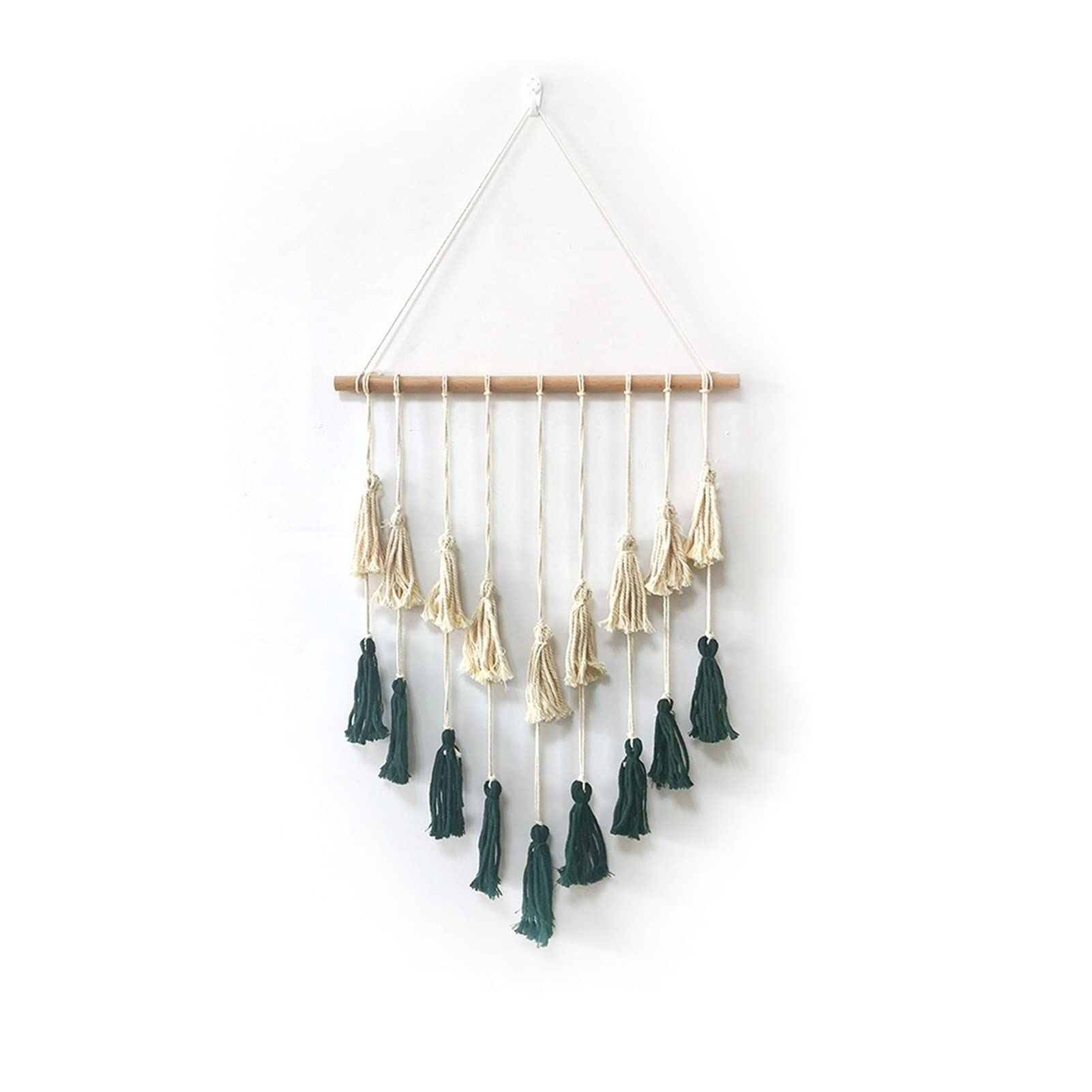 CRYSEU Tapestry Macrame Bohemian Tapestry Tassel Cotton Rope Handmade Art