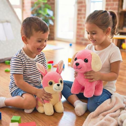 Image of Tabitha Stuffed Toys-Ultra Soft Plush Toy for Kids | Birthday Gifts for Kids and Girls | (Combo of 2 Toys 25 Cm Pink Cat & 25 Cm Pink Dog)