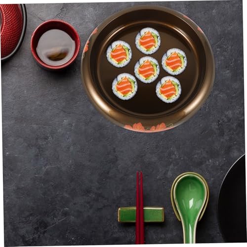 Plato redondo para sushi plástico multicolor ABOOFAN miniatura 7