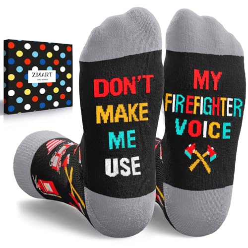 Zmart Firefighter Gifts for Men Women - Retired Firefighter Gifts for Dad, Firefighting Socks