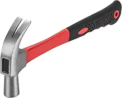 MTX Martelo de Unha – Cabeça de Aço 23 mm, Aço 45 Temperado, Cabo de Fibra de Vidro Antivibração