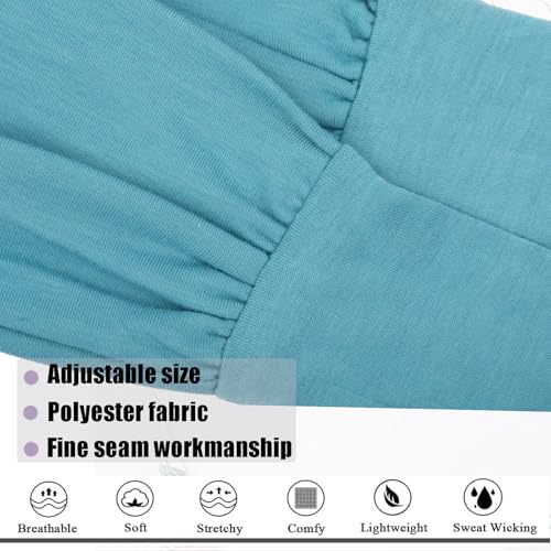 Image of 6 Pieces Adjustable Stretchy Headbands for Women African Turbans Absorbed Sport Headband Soft Twist Knotted Headbands Non Slip Daily Life Yoga Workout