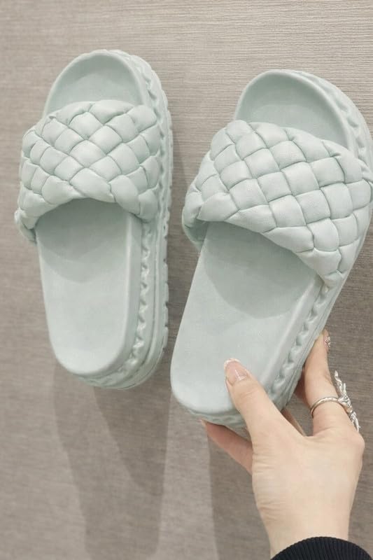 Image of Women's Anti-Skid Comfort Slippers | Soft Cushioned Eva Footbed Lightweight Slides for Summer | Girls Platfoam Slip-On Footwear for Home Indoor & Outdoor Use Flip Flop