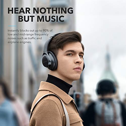 Product Image 1: Anker Soundcore Life Q20 Hybrid Active Noise Cancelling Headphones, Wireless Over Ear Bluetooth Headphones, 40H Playtime, Hi-Res Audio, Deep Bass, Memory Foam Ear Cups, for Travel, Home Office