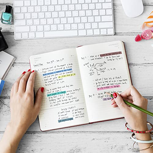 Hautoco 1800Pcs Transparent Highlighter Tape, Removable Highlighter Strips Sticky Notes Tabs For Annotating Books, Morandi Clear Sticky Page Markers Tabs For Office School Aesthetic Study Supplies #TOP4