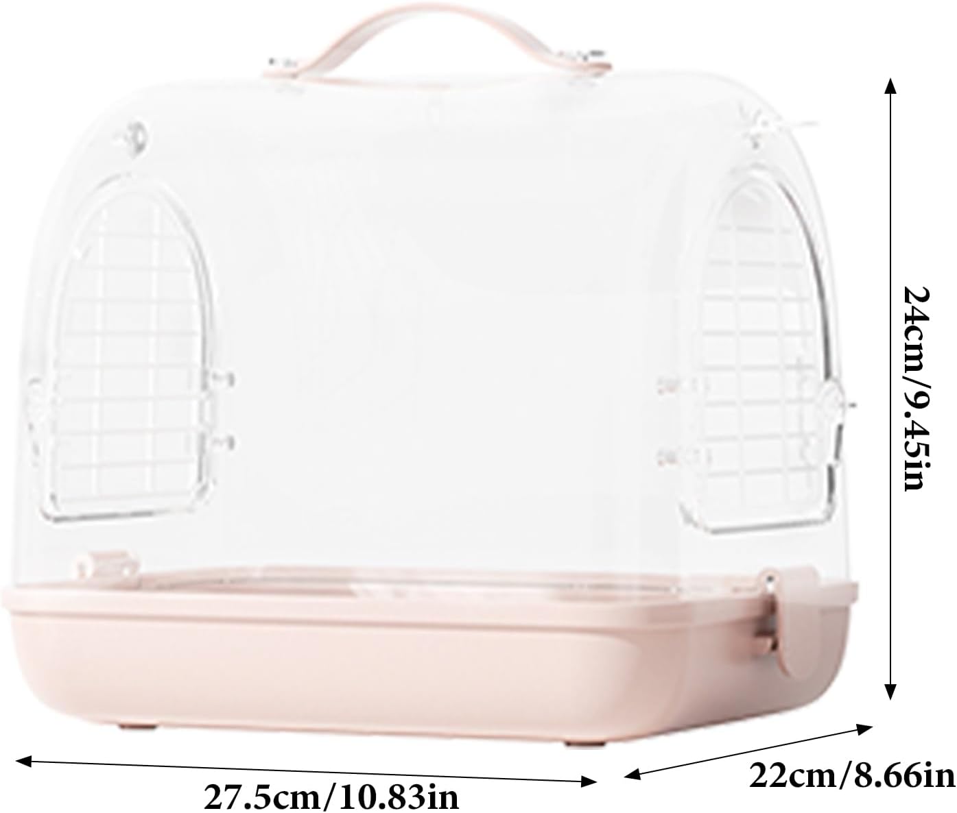 Bird Travel Cage - Portable Biird Carrier Backpack, Transparent Cockatiel Cage | Small Pet Carrier Bag with Shoulder Strap, Removable Cockatiel Travel Accessories, Transport Bag for Parakeet