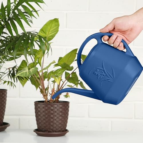 Image of Plastic Watering Can -1 /2 Gallon - Blue | With Long Spout for Watering-Home Indoor and Outdoor Garden