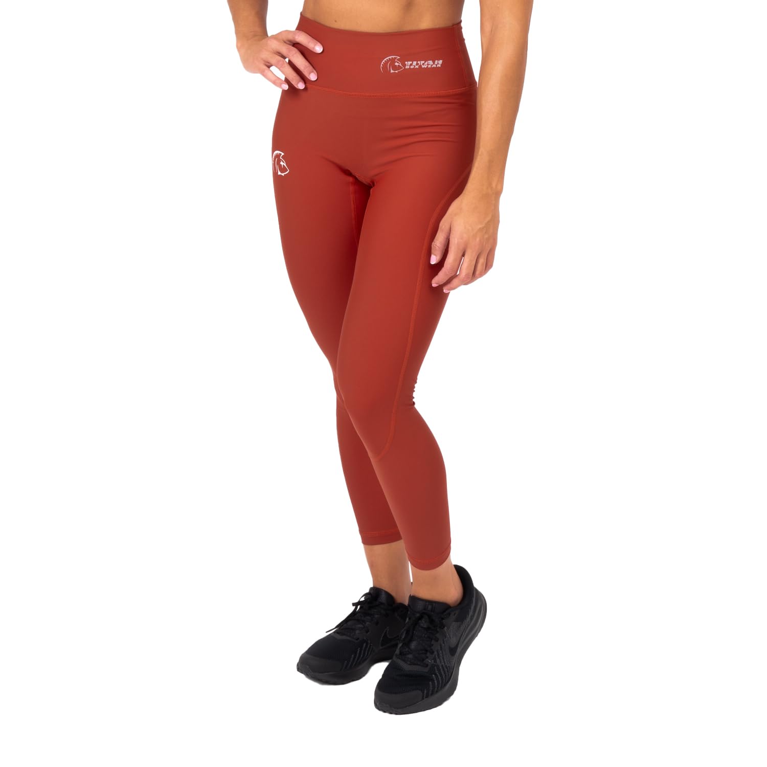 Mallas Deporte Mujer, Largas AuraLux II Tights Core BrickStone, de Cintura Alta, con Lycra AuraLux, Gran Adaptación al Cuerpo, Costura Plana y sin Roces