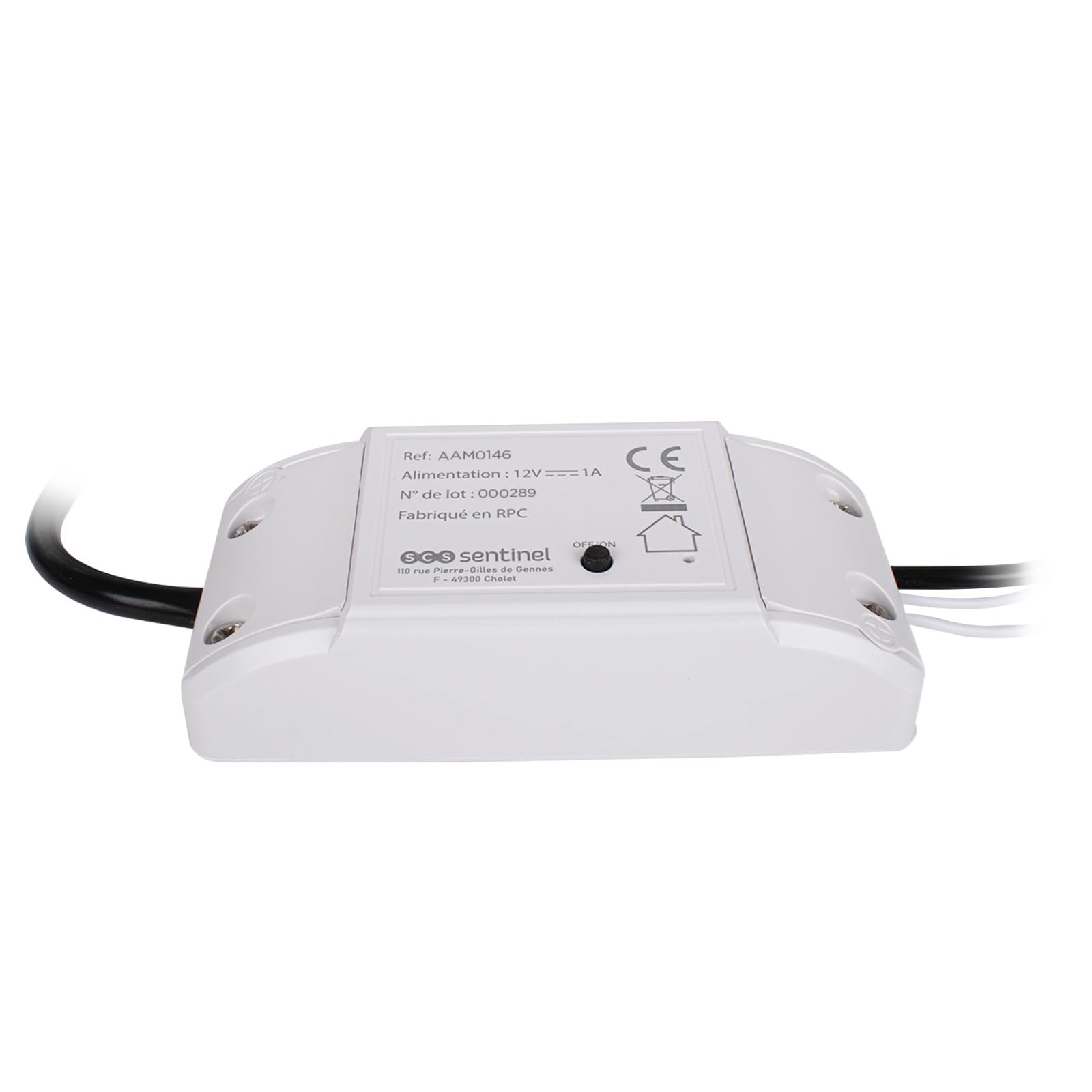 SCS Sentinel, AAM0146, Module Récepteur Connecté Wi-Fi pour Motorisation de Portail, 12V DC non fournie - câble 5 m, Commande à distance, Compatible multi-marque, Contrôle vocal, WifiGate