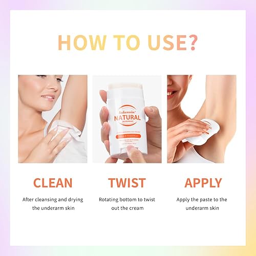 Miniatura 7 de Desodorante natural para todo el cuerpo para hombres y mujeres, barra de crema invisible, control de olores de larga duración, sin bicarbonato de