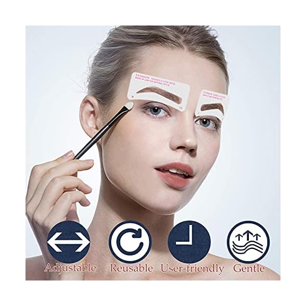 Eyebrow-Stencil-12-Eyebrow-Shaper-Kit-Reusable-Eyebrow-Template-3-Minutes-Makeup-for-Beginners-and-Professionals-Pack-of-12 Eyebrow Stencils, 12 Eyebrow Shaper Kit, Reusable Eyebrow Template, 3 Minutes Makeup, for Beginners and Professionals…
