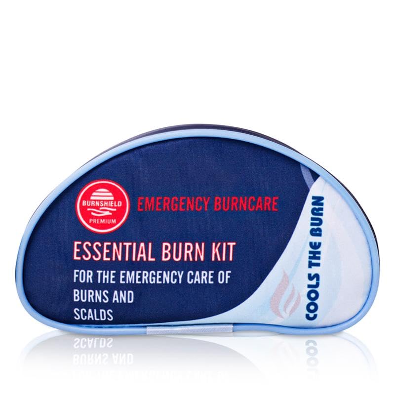 Burnshield Essential Burn Relief Kit - First Aid for Burns & Scalds, includes Burn Dressings, Gel, Bandages - Essential Safety Kit for Home, Travel