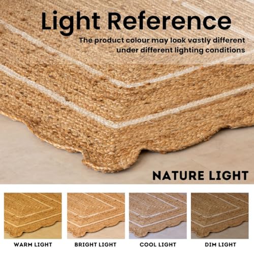 Tapete de yute trenzado HOMEMONDE 182x122 cm miniatura 5