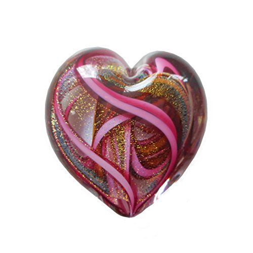 Glass Eye Studio Hand Blown Paperweight Hearts Of Fire Pink #TOP20