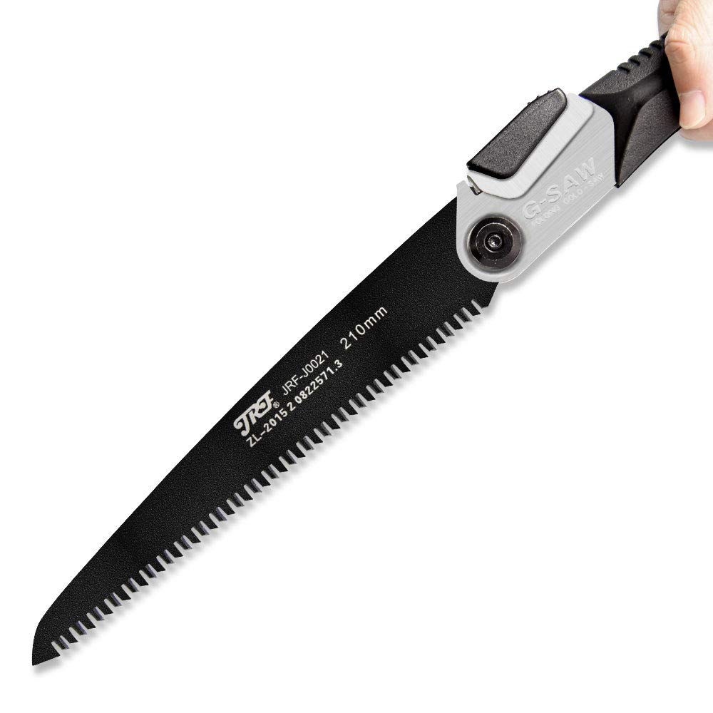 JRF Folding Pruning Hand Saw,U-Shaped Sawtooth Blade with Heavy Duty Handle for Bone, Dry Wood, Trimming Branches, Camping, Clearing Forest Trails, Hunting