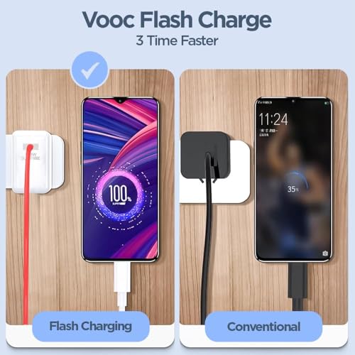 Image of 100W SuperVOOC Fast Charging Adapter with Type-C Cable | High-Power USB-C Wall Charger Compatible with OnePlus /Realme /Oppo & Type-C Devices | Supports VOOC /SuperVOOC /Dart /Dash /Warp & QC 3.0