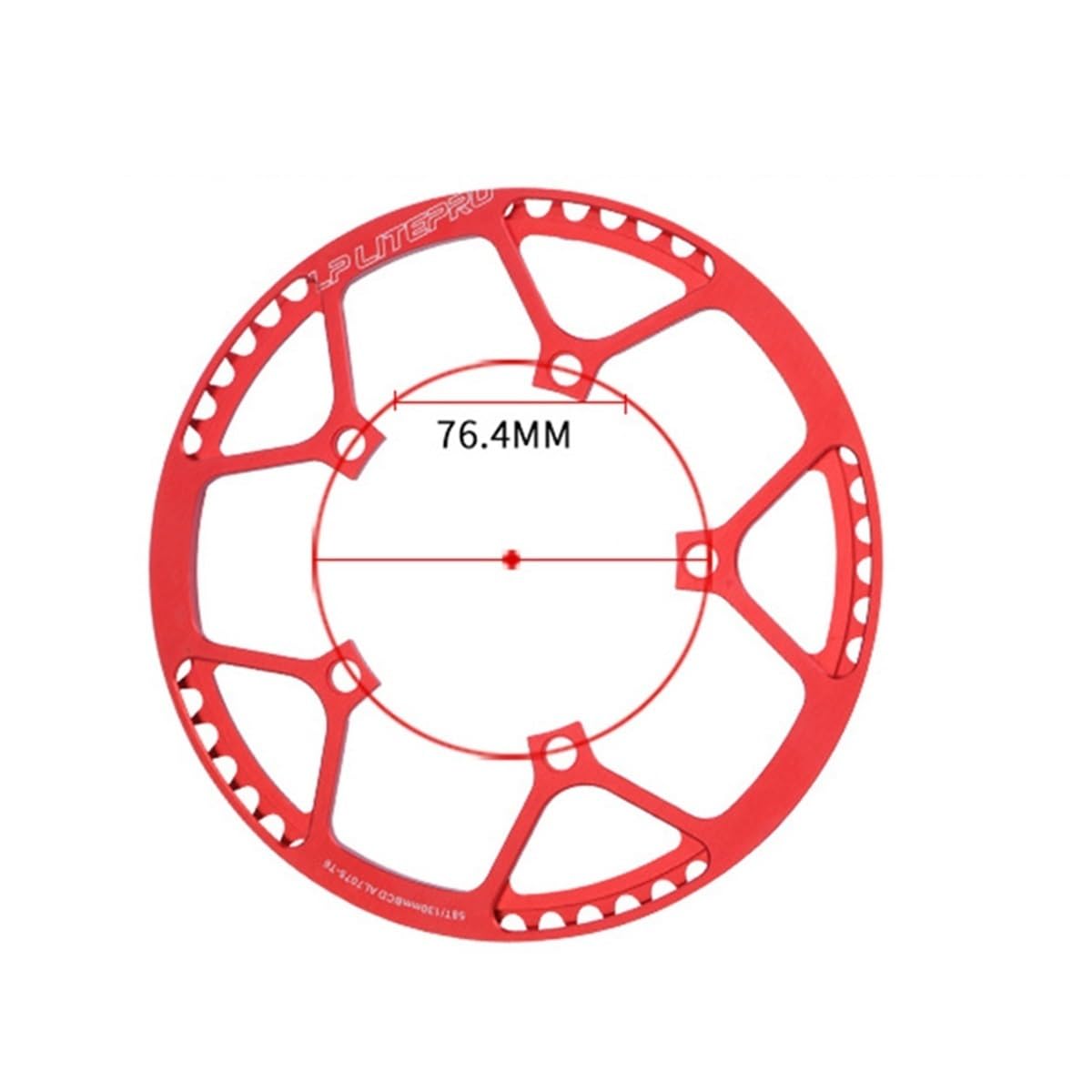 Składany rower 170 mm wydrążony zintegrowany zestaw korbowy z 45T 47T 53T 56T 58T korbą ze stopu aluminium okrągła tarcza (58T)