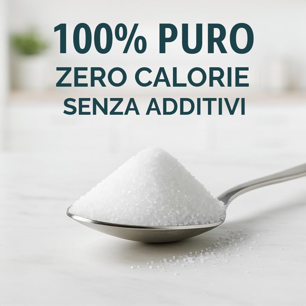 GiDeli Eritrito 5 kg in secchio, Zucchero semolato alimentare, Alternativa vegana e amica dei denti allo zucchero