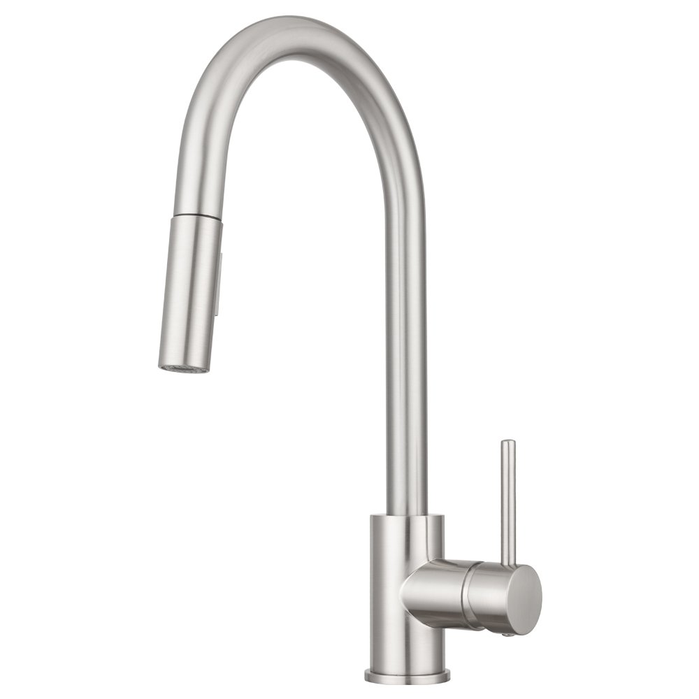 Dura FaucetRV Streamline Touch Sensor Pull-Down Kitchen Sink Faucet - Optional Deck Plate - Brushed Satin Nickel
