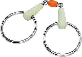 Depisuta Horse Stainless Steel Bit, Rubber Mouth Equestrian Equipment for Bridle Tethering, Horse Snaffle Bit Keyring