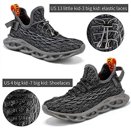 Image of JMFCHI Boys Girls Kids Sneakers Knitted Mesh Running Tennis Athletic Shoes | Breathable,Lightweight,Comfortable,Non-slip,Easy wear,Casual fashion,Indoor outdoor,Gym sport,Daily play,Little /Big Kid