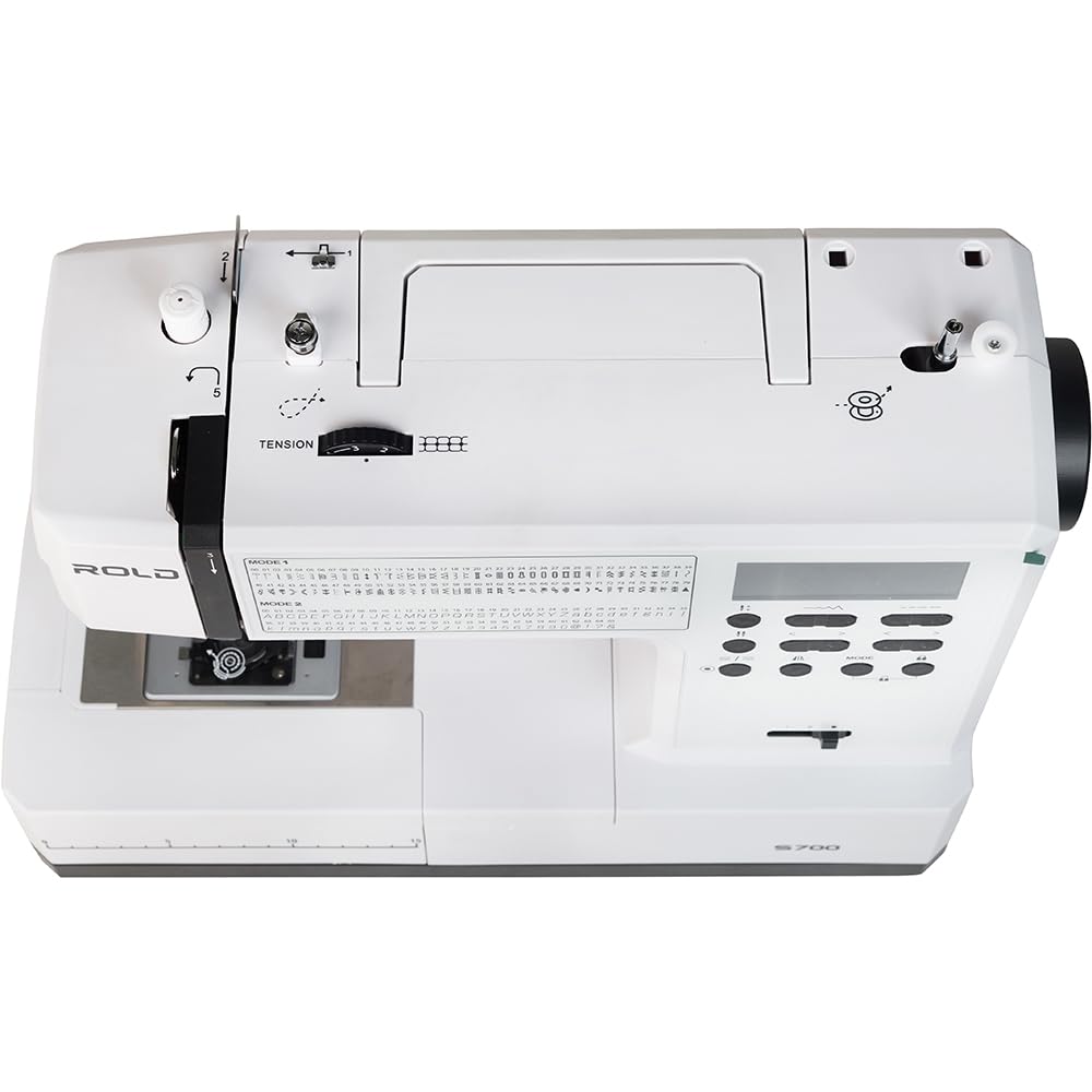 ROLD S700 Computernähmaschine – 146 Stiche, automatisches Knopfloch, LED-Beleuchtung & Start/Stopp-Taste | Nähen ohne Pedal, Horizontalgreifer & stabiler Metallrahmen